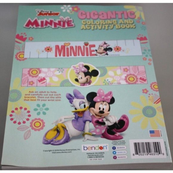 Disney's Junior Minnie Gigantic Coloring and Activity Book l 2022 192 Pages New - Picture 3 of 3